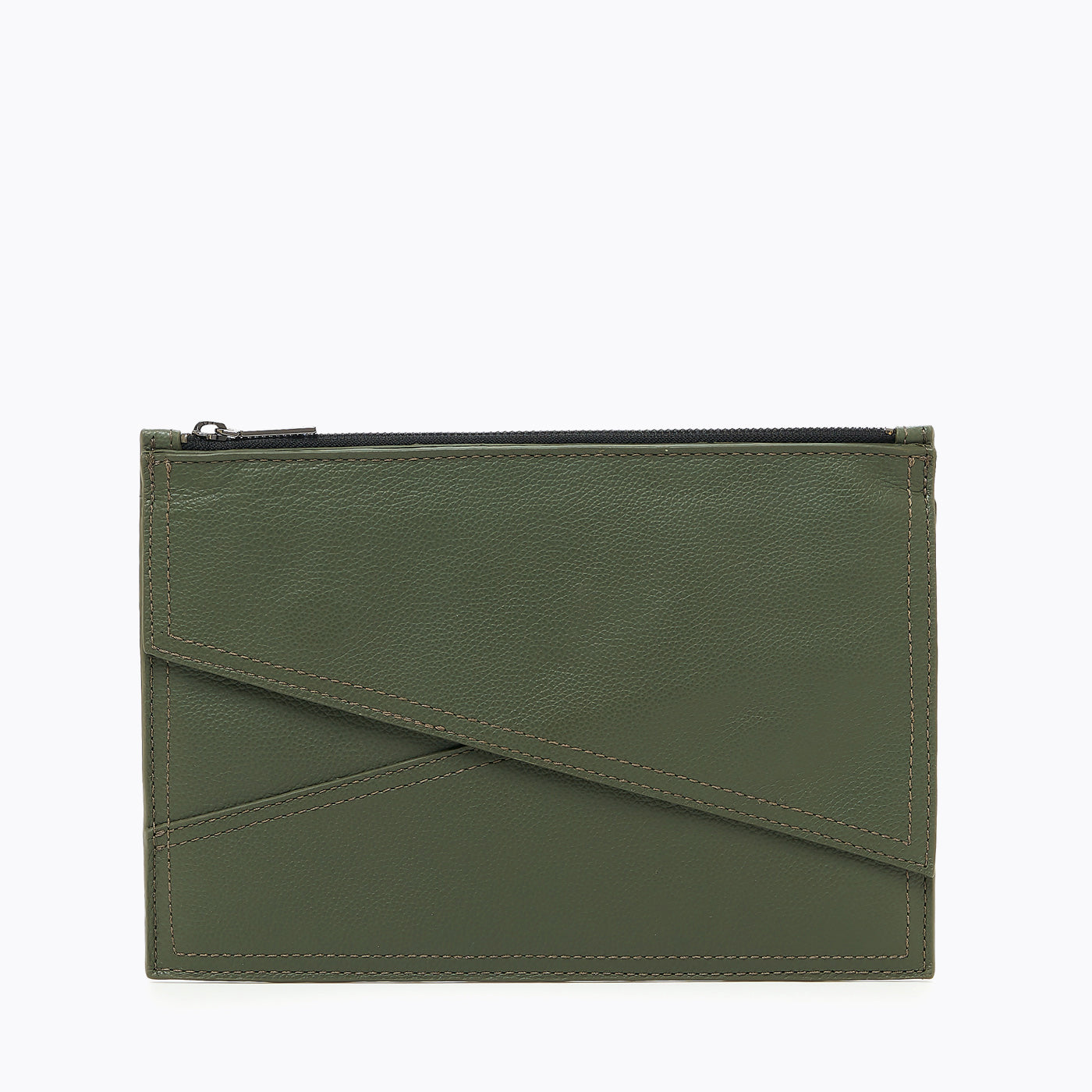 Crossotwn Large Pouch ARMY GREEN Designer Accessories Botkier New York