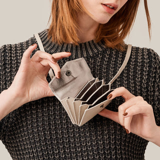 Cobble Hill Card Holder (Dove)- Designer leather Handbags