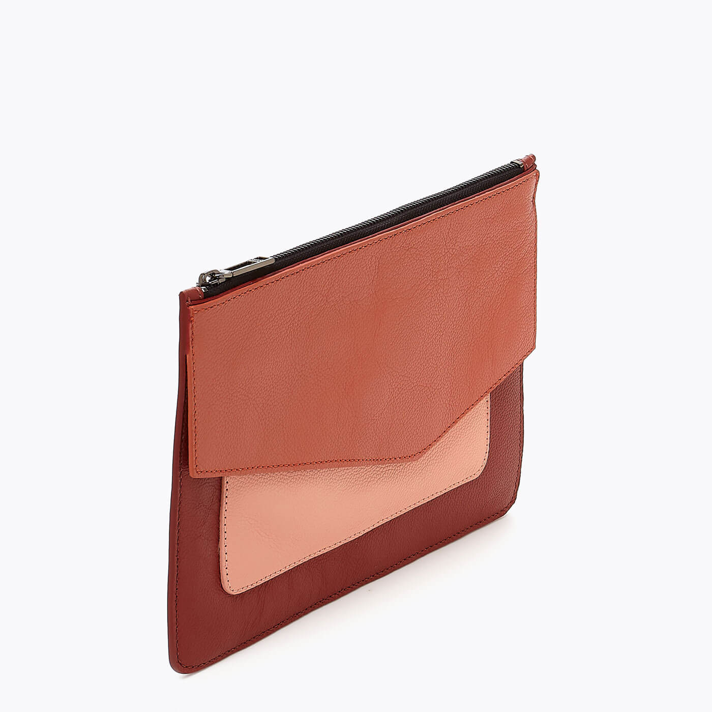 Large tan clutch bag discount